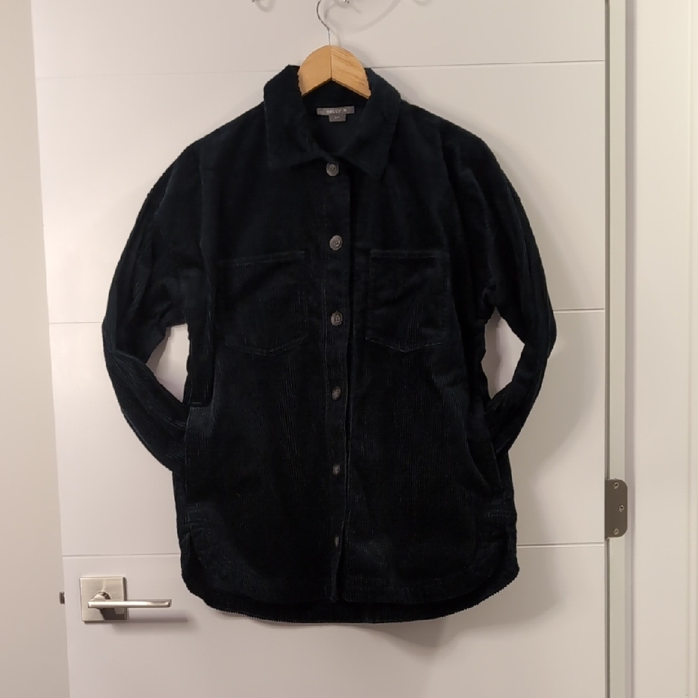 Women's Dark Teal Corduroy Shacket - S